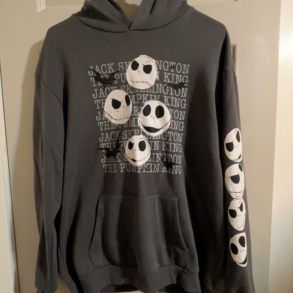 Disney Gray Jack Skellington Hoodie